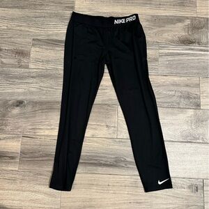 Nike Pro Youth Black Leggings